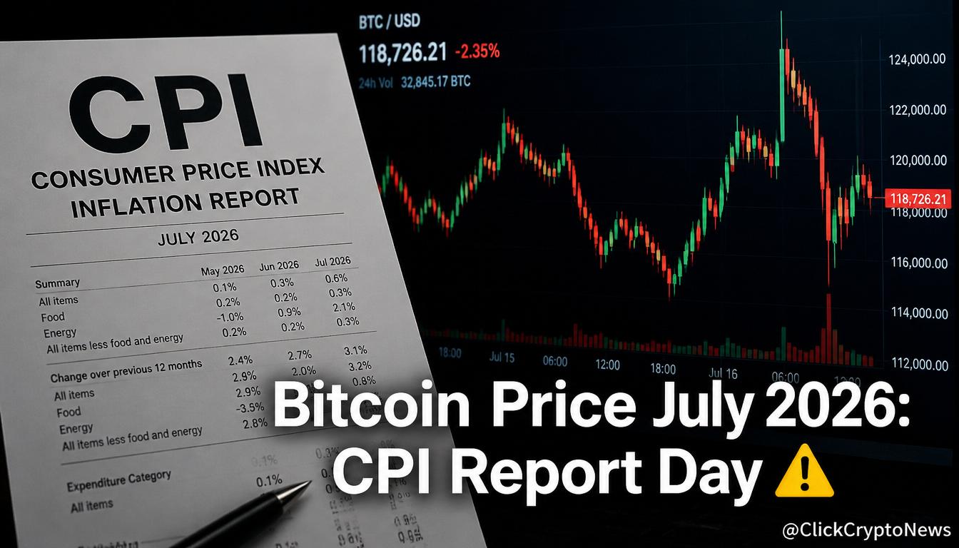 Bitcoin price July 2026 CPI inflation report chart