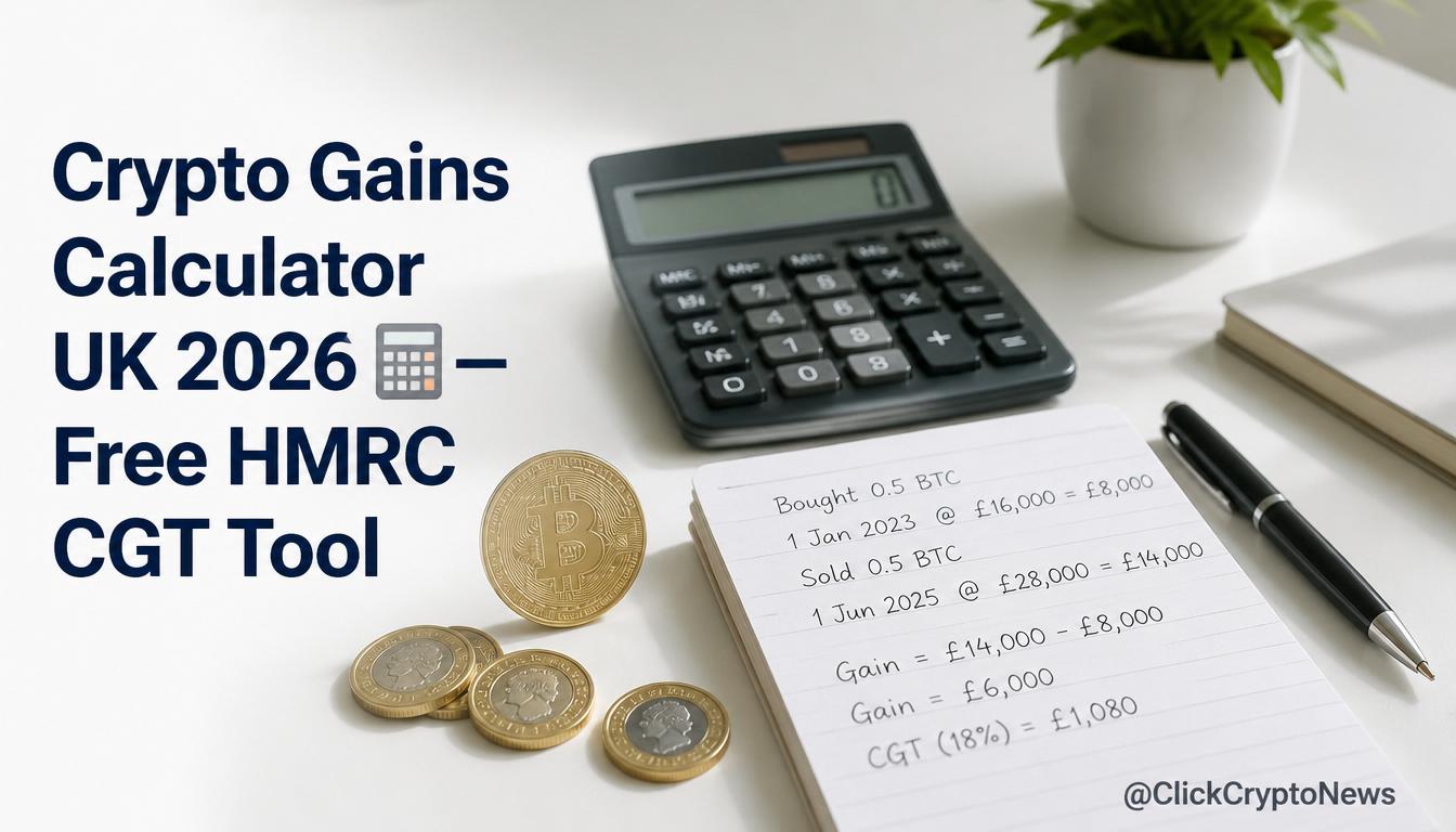 crypto gains calculator UK 2026 HMRC CGT tool